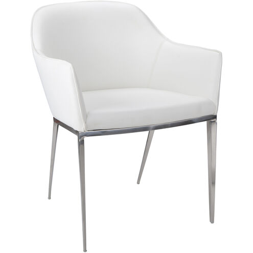 Stanis White Dining Armchair